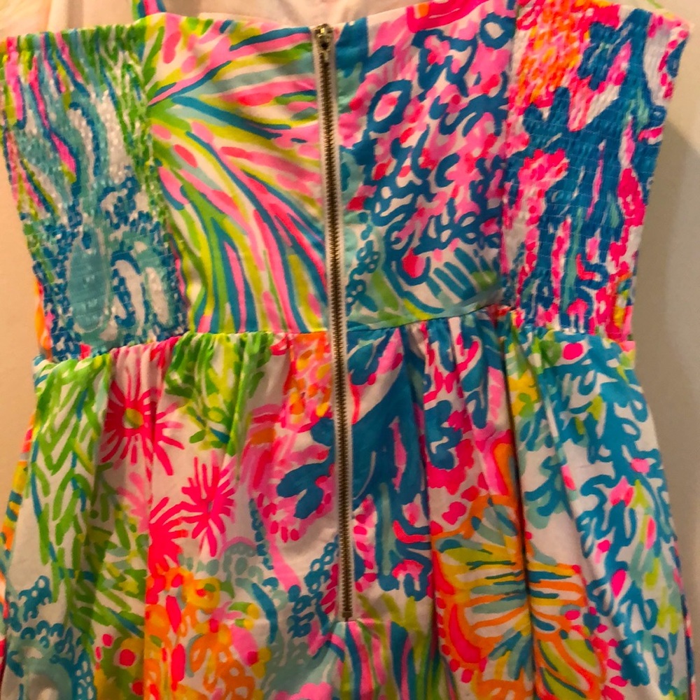 Lilly Sundress. Neon Multi-Colored Floral Pattern. - Picture 3 of 7